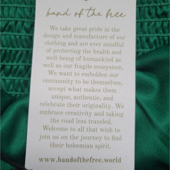 NWT‎ Band of the Free Genevieve Emerald Black Floral Mini Dress Women's M Party - Picture 8 of 10